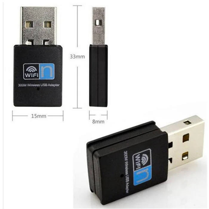 Мини Черный 300 м USB WiFi беспроводной адаптер внешняя сетевая карта Мбит/с Адаптеры