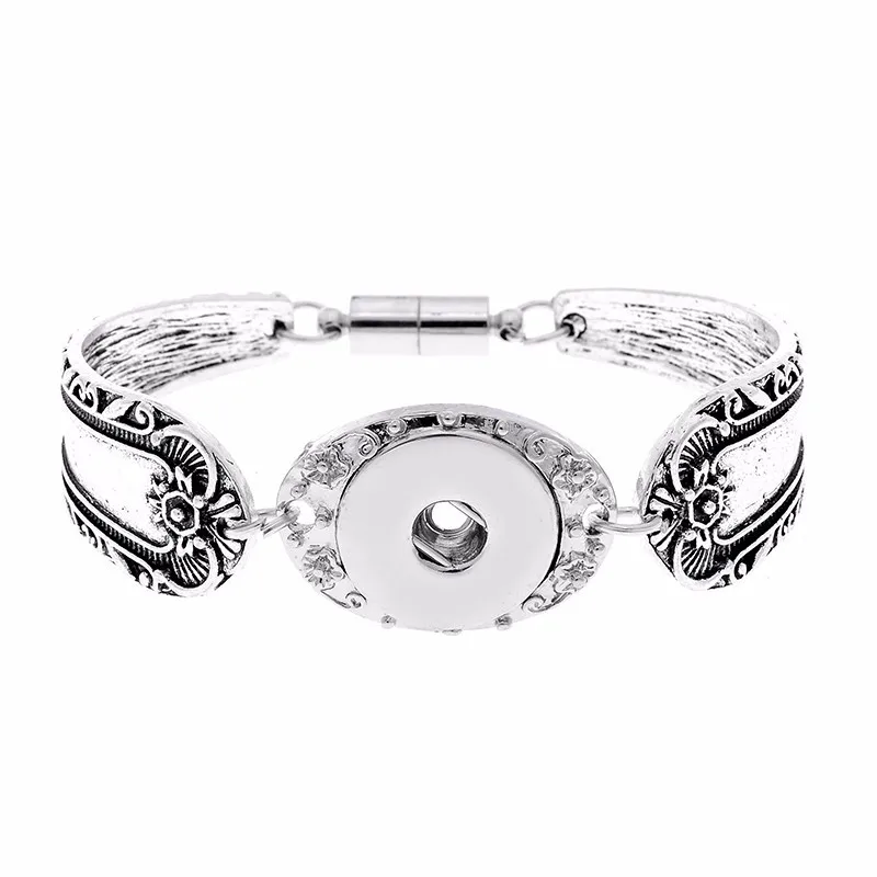 Винтажный этнический металлический браслет с магнитной застежкой 18 мм 12 стилей