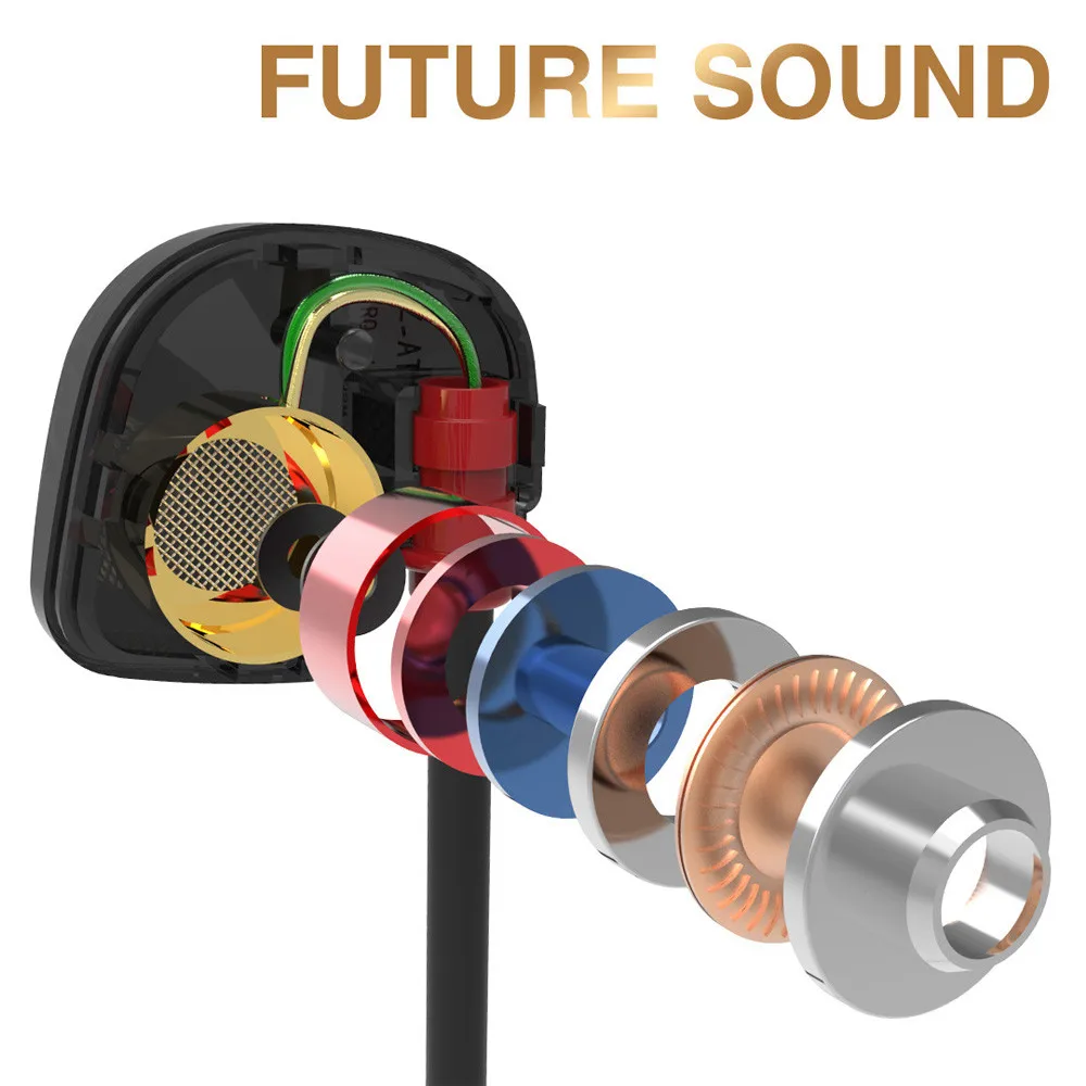 HIPERDEAL KZ ATE HIFI наушники спортивные беспроводные бас металлические стерео микрофон