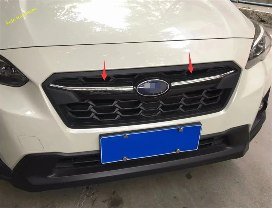 Защитная полоса для передней решетки радиатора Lapetus Накладка Subaru XV Crosstrek 2017 - 2021 ABS