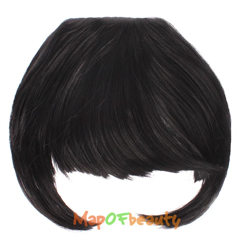 Волосы для наращивания MapofBeauty черные коричневые прямые изящные синтетические на