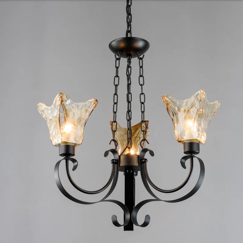 Винтажный стеклянный подвесной светильник с подвеской на лестничной цепочке для