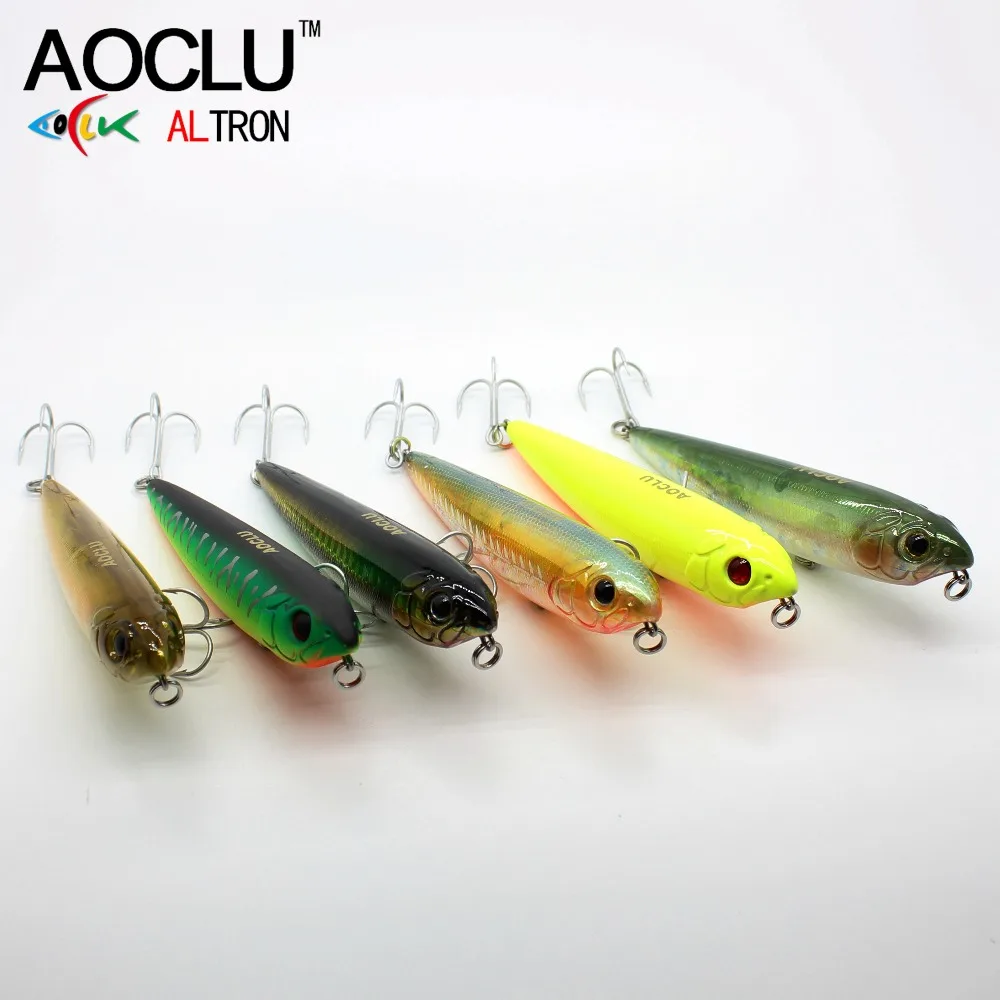 AOCLU wobblers Super Quality 6 Colors 10.5cm 15.6g Hard Bait Minnow Crank PopperFishing lures Bass Fresh Salt water 4# VMC hooks | Спорт и