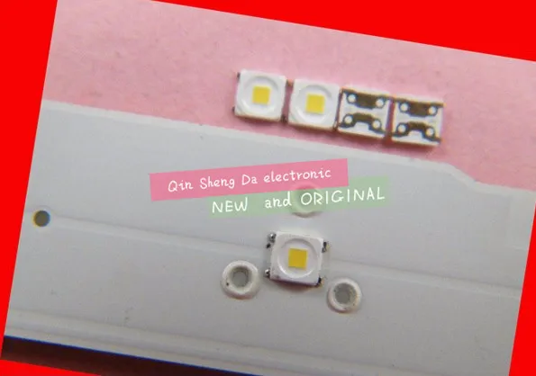 100 шт./лот SMD LED 3228 3 в холодный белый 2828 1 5 Вт Высокая мощность для SAMSUNG TV подсветка