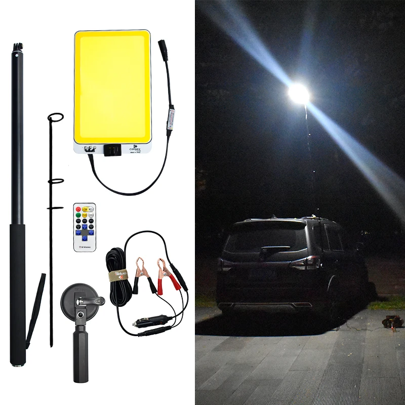 구매 야외 Led 작업 빛 충전식 캠핑 휴대용 스포트 라이트 텔레스코픽 램프 게시물 서치 Cob 원격 제어