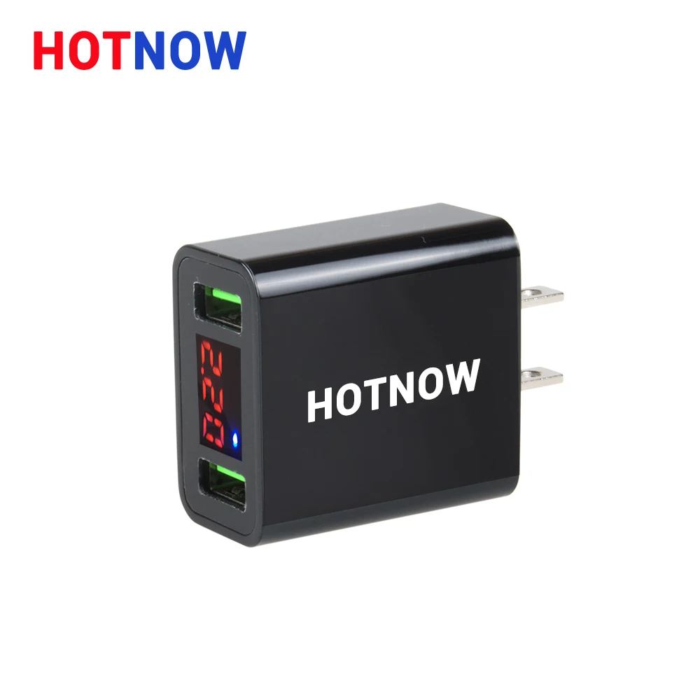HOTNOW USB зарядное устройство смарт настенное адаптер со светодиодным дисплеем