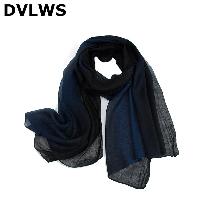

Luxury Summer New Silk Scarf Modal Gradient Scarves of Women Sunscreen Head Scarf of Women Hanging Dye Shawls Grey Pink Blue