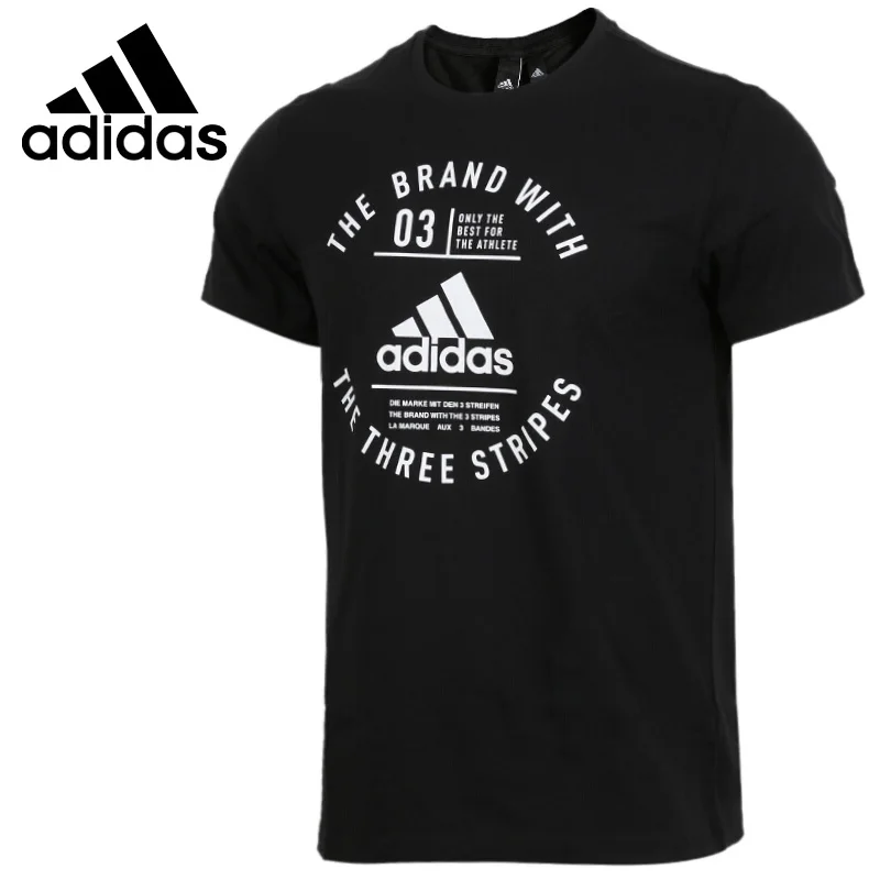 Оригинальный Новое поступление 2018 Adidas эмблема мужские футболки с коротким
