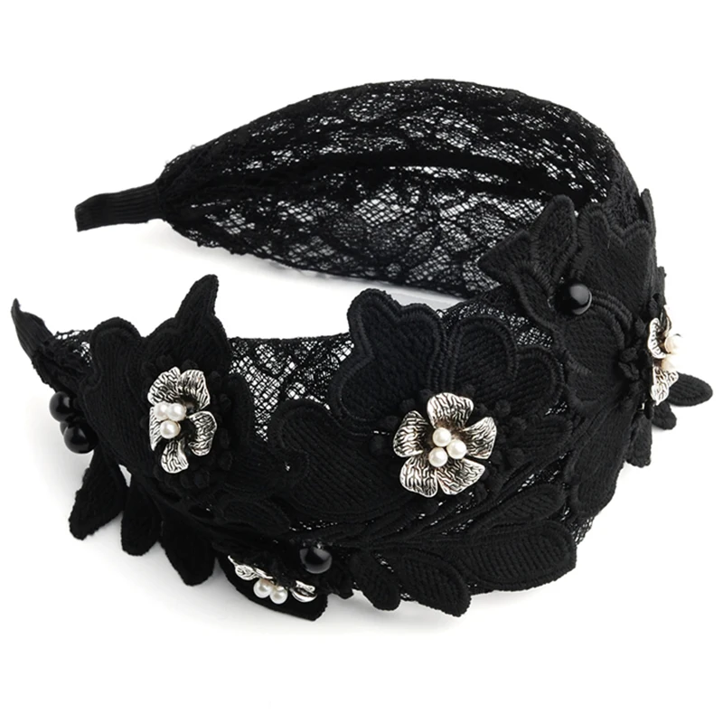 Женский широкий обруч для волос CHIMERA богемные винтажные кружевные повязки на
