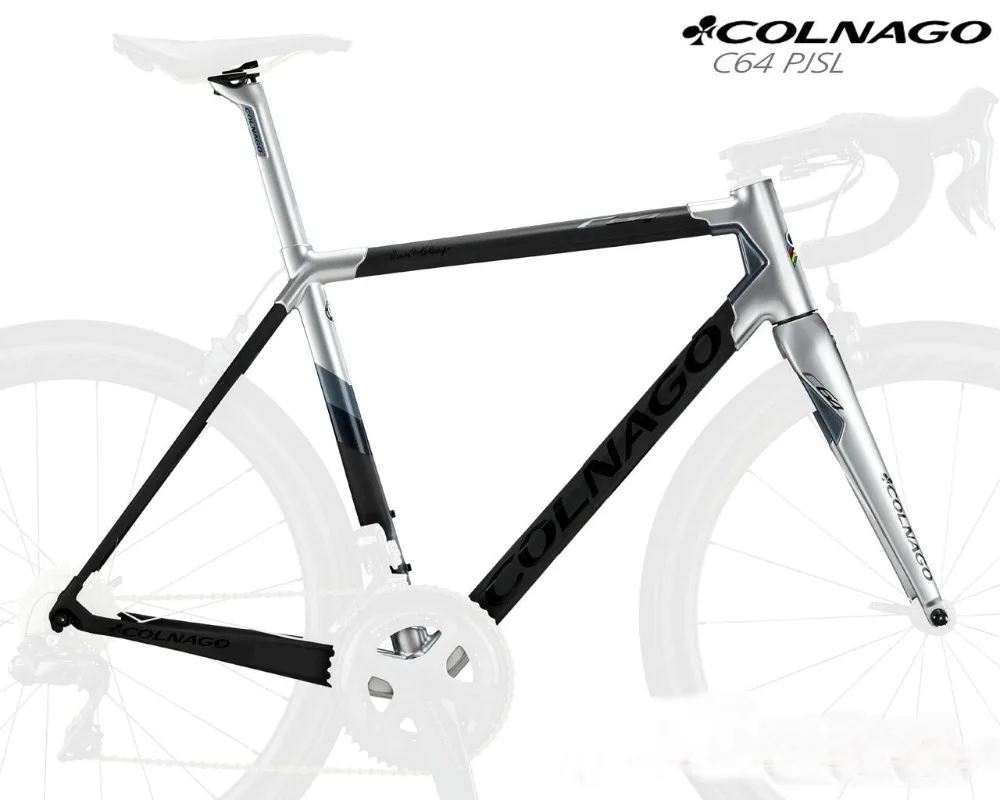 Colnago C64 художественный Декор Белый Черный Серебристый глянцевый углеродный Дорожный полный велосипед 48 см 50 мм 52 см 54 см 56 см