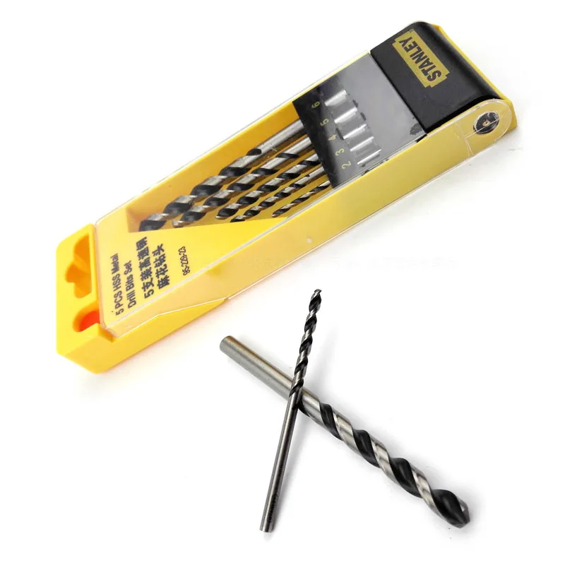 Высокоскоростные стальные сверла Stanley 5 шт. 2 мм 3 4 6 мини метрические спиральные из