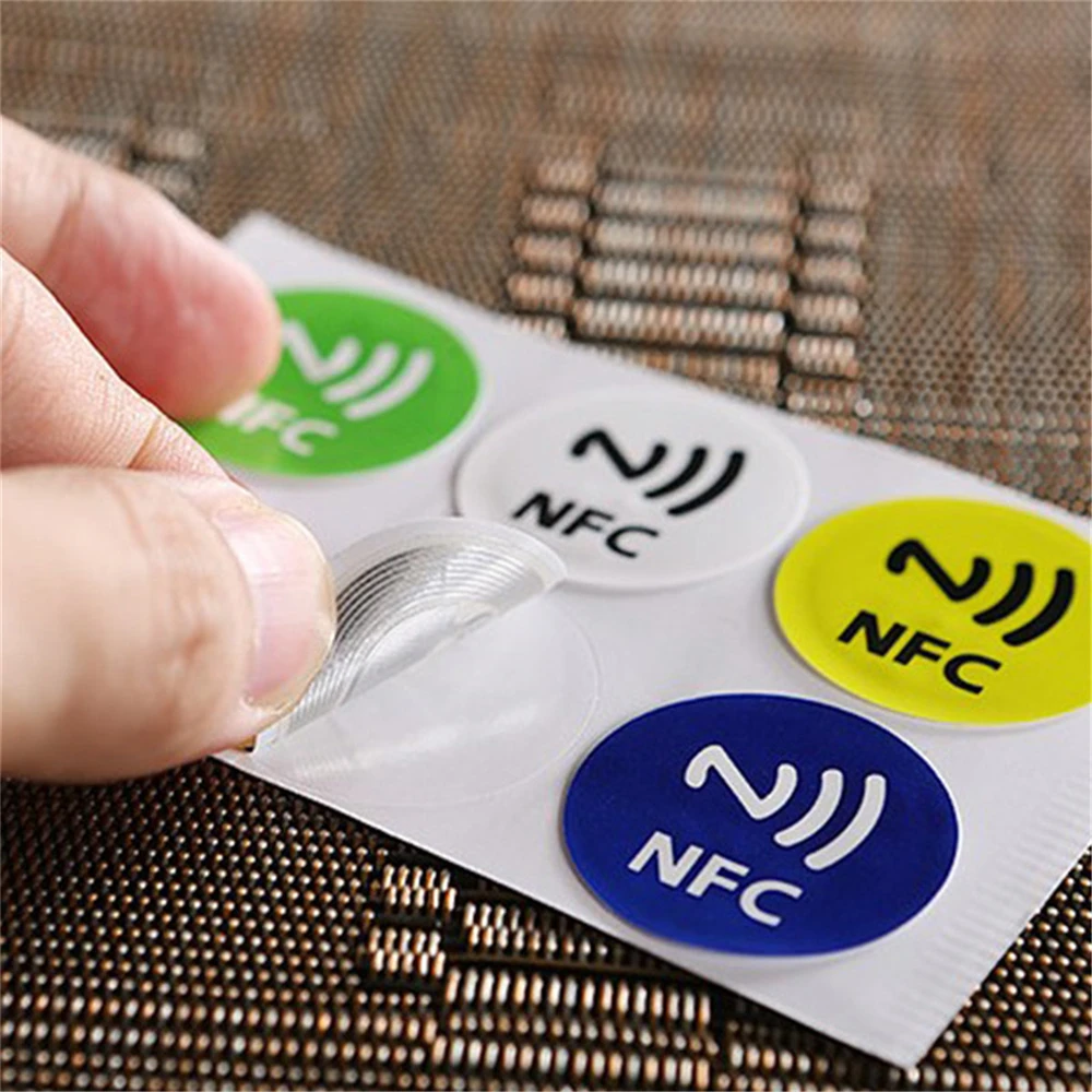 (6 шт./лот) NFC бирки NTAG213 rfid клейкая наклейка универсальная бирка Ntag213 RFID для всех