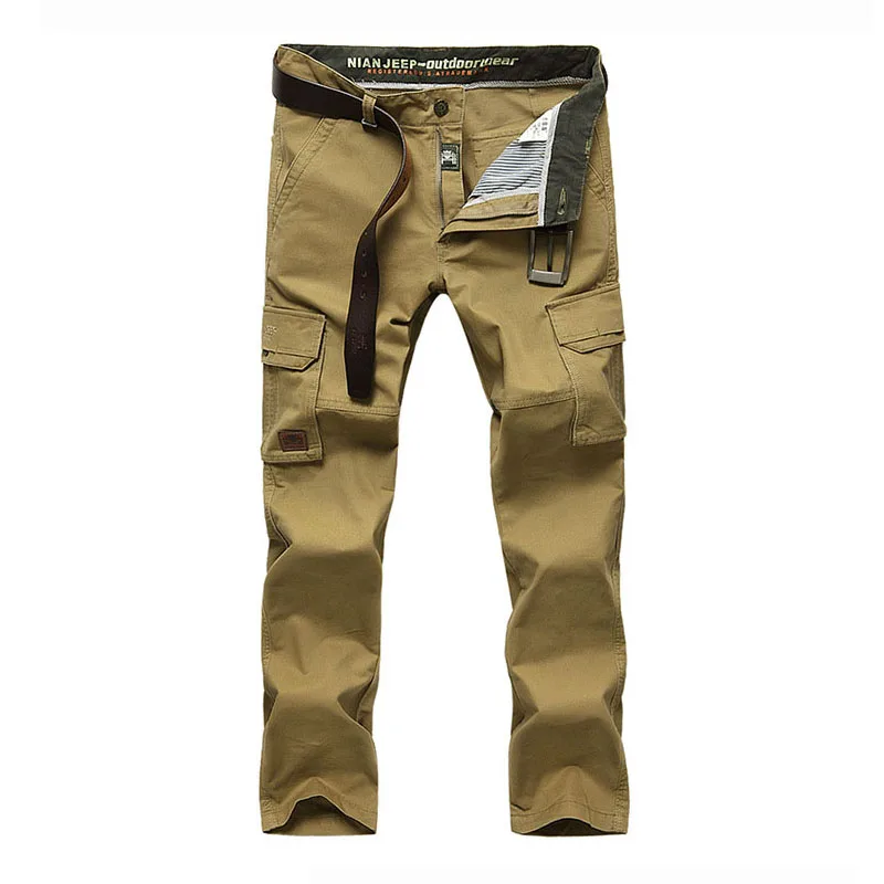 Бесплатная доставка NIAN JEEP Брендовые мужские длинные брюки размер 29 42 с карманами