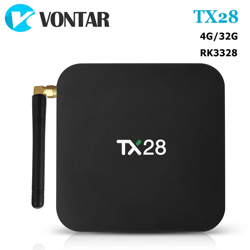 VONTAR TX28 4 ГБ/32 ГБ К Android 7 1 ТВ Box Rockchip RK3328 ядра LAN 2 г /5 ГГц Двойной Wi-Fi BT4.1 H.265 HDR10 Smart