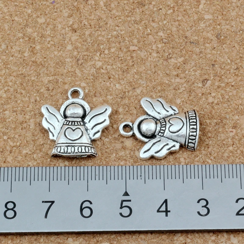 20 шт ангел с крыльями Подвески шармы в форме сердца модные ювелирные изделия DIY Fit
