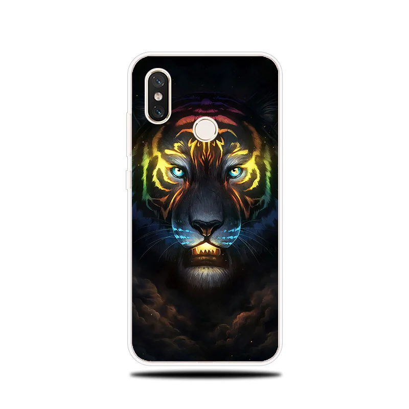 Силиконовый чехол Гепард Тигр Лев для Xiaomi mi 5x A1 A2 6 6X Note 3 8 9 SE Lite Pro x 2 S Pocophone F1 мягкий