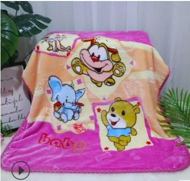 Manufacturers direct sale of double cartoon blanket embossed child blanket children baby gift nap blanket knee