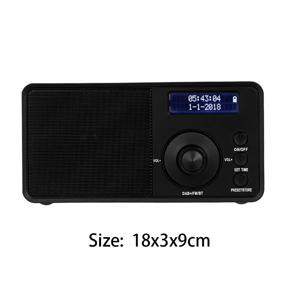 Беспроводной Высокочувствительный DAB цифровой радио Воспроизведение музыки FM Открытый Кемпинг портативный домашний будильник стерео Bluetooth динамик
