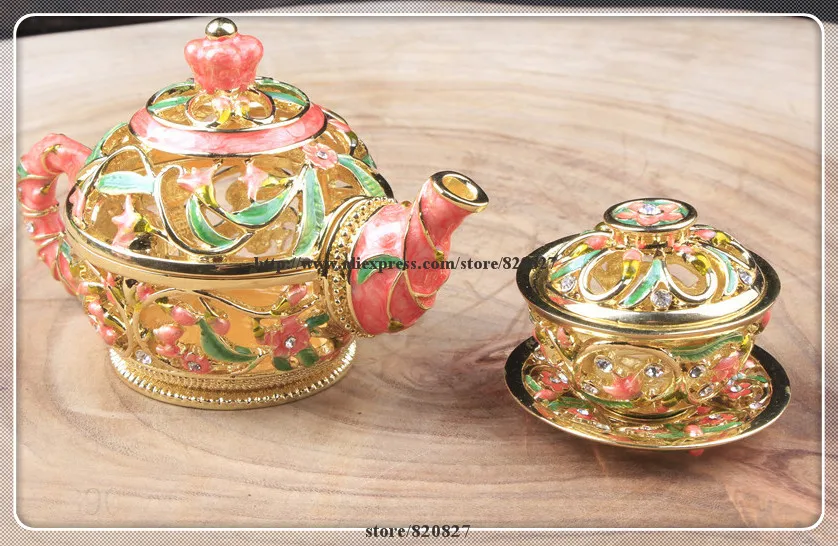 Kettle Metal Jewelry Gift Box Trinket Tea Pot Watering Can Ring TeacupJewelry ( Set of 2) | Украшения и аксессуары