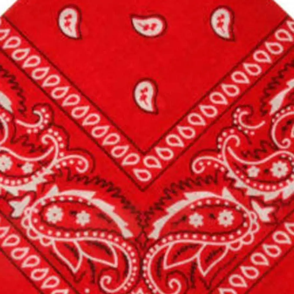 Red Summer Bandana Paisley Headwear Biker Cover Scarf Cotton Square Kerchief | New