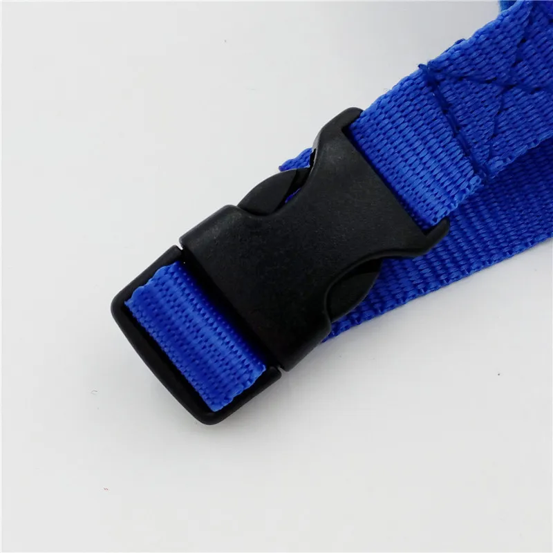 Синий ПЭТ нейлон Регулируемый поясной ремень маска намордник против лая укусов