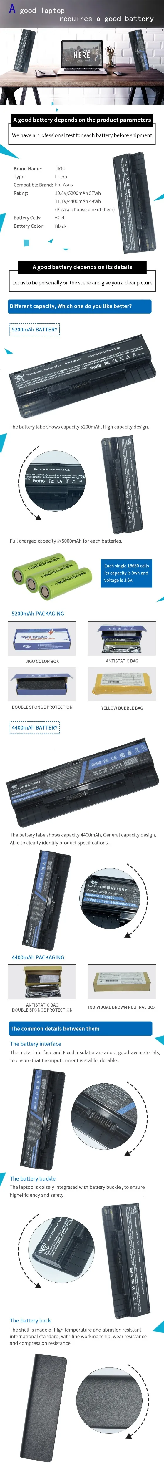 JIGU ноутбука Батарея A32N1405 A32NI405 для ASUS G551 G551J G551JK G551JM G551JW N551JW4720 N751 N751JK для ROG G58 G58J 6 ячеек