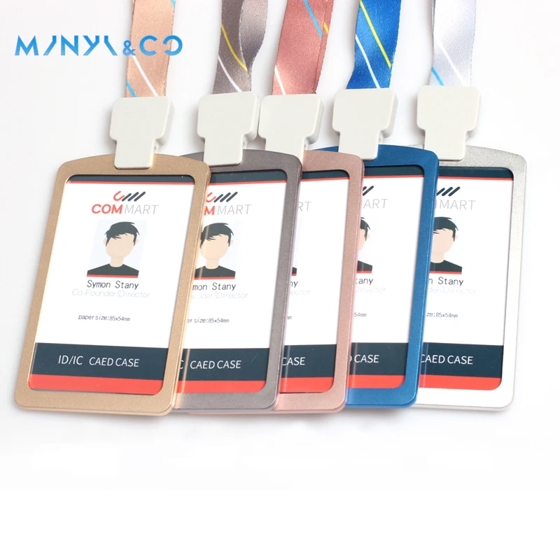 Лидер продаж Al сплав ID держатель для карт двойной-односторонний визуальный