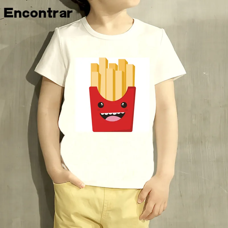 Детская футболка с изображением снеков yammy топы коротким рукавом Пикачу для