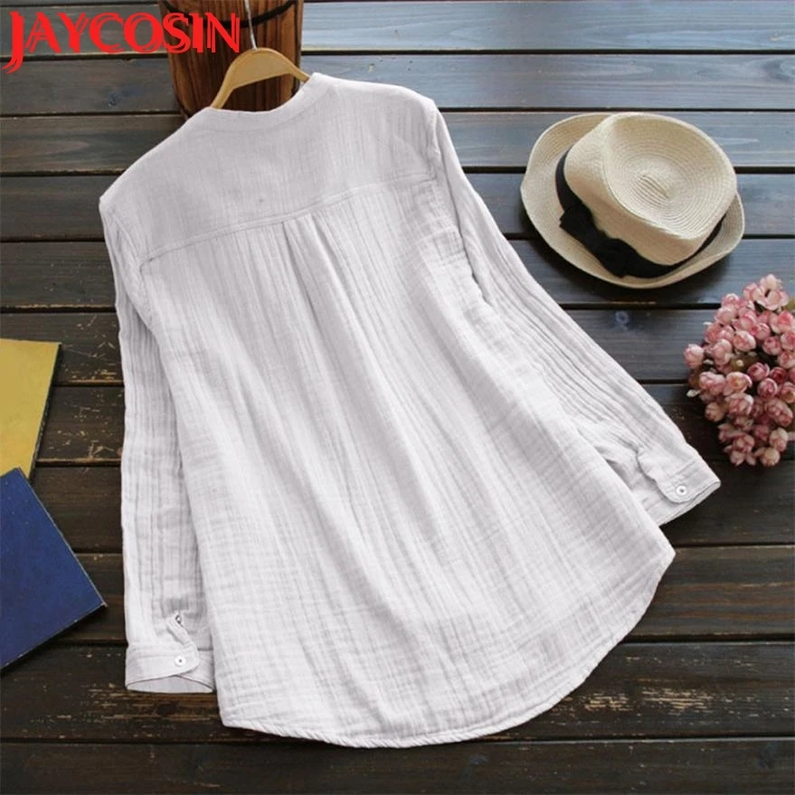 Футболка женская с длинным рукавом и стоячим воротником повседневные свободные