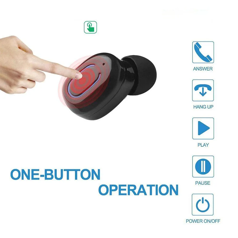 2019 Новинка T18S невидимые Bluetooth наушники 5 0 TWS мини беспроводные стерео глубокий бас