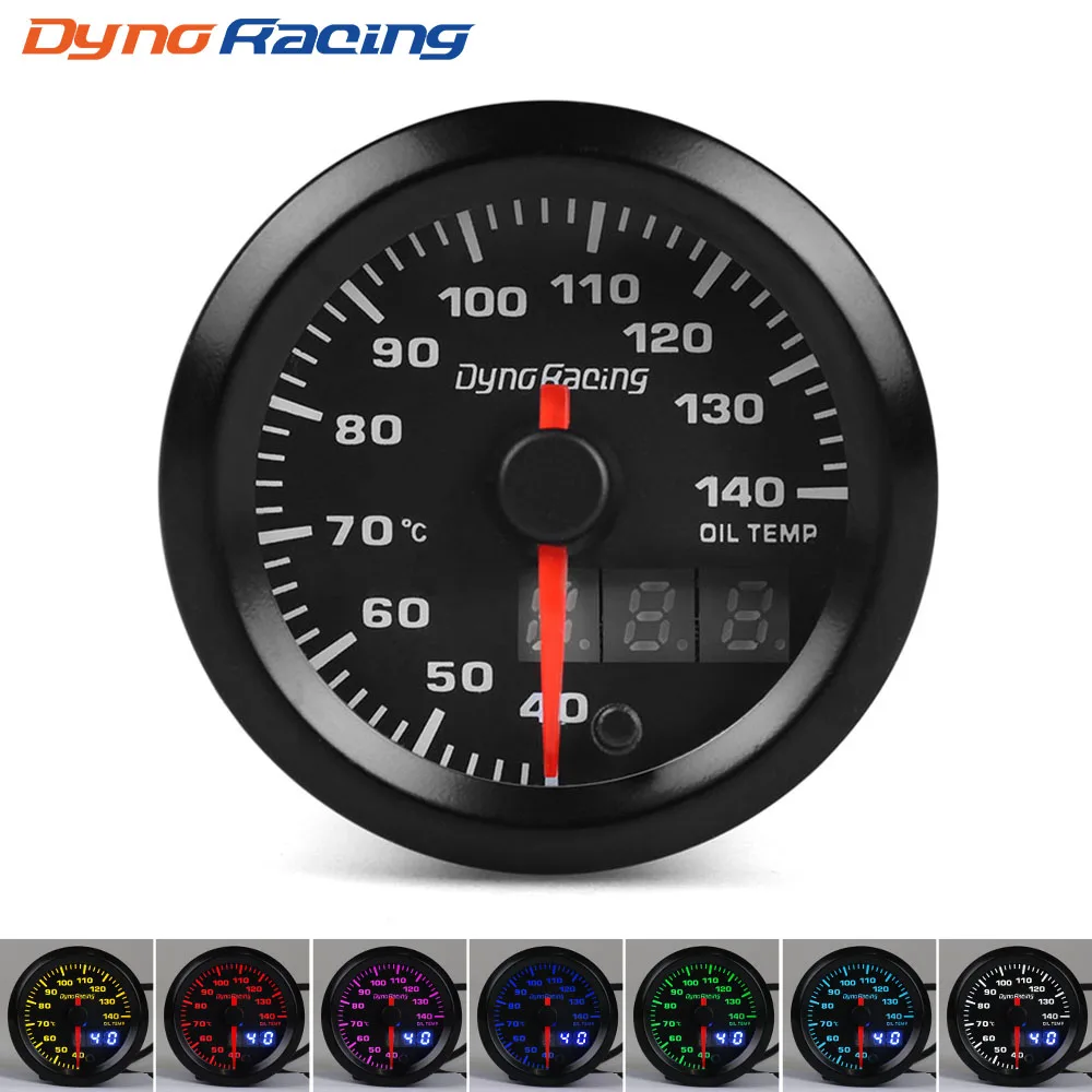 Индикатор температуры масла Dynoracing BX101499 52 мм 7 цветов Led 40 140 градусов