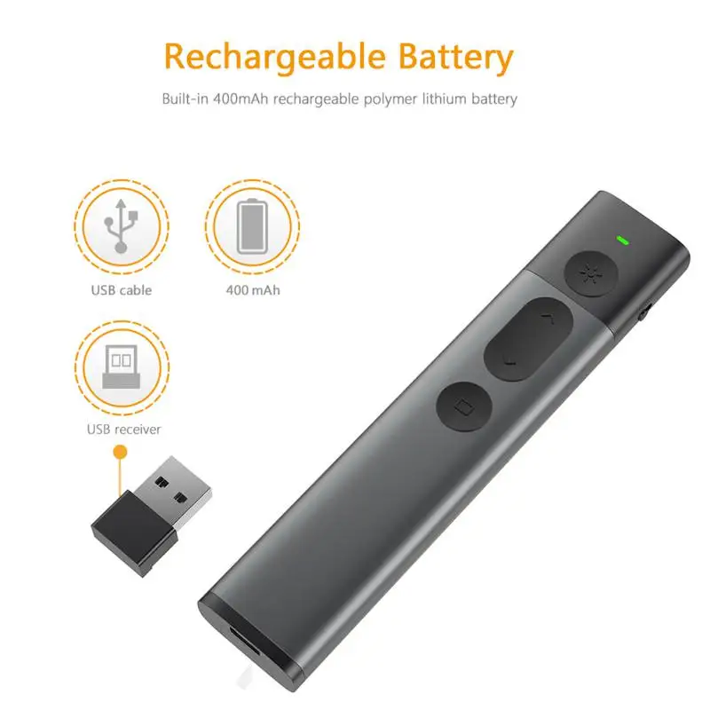Портативный беспроводной презентатор PPT с USB 2 4 ГГц пульт дистанционного