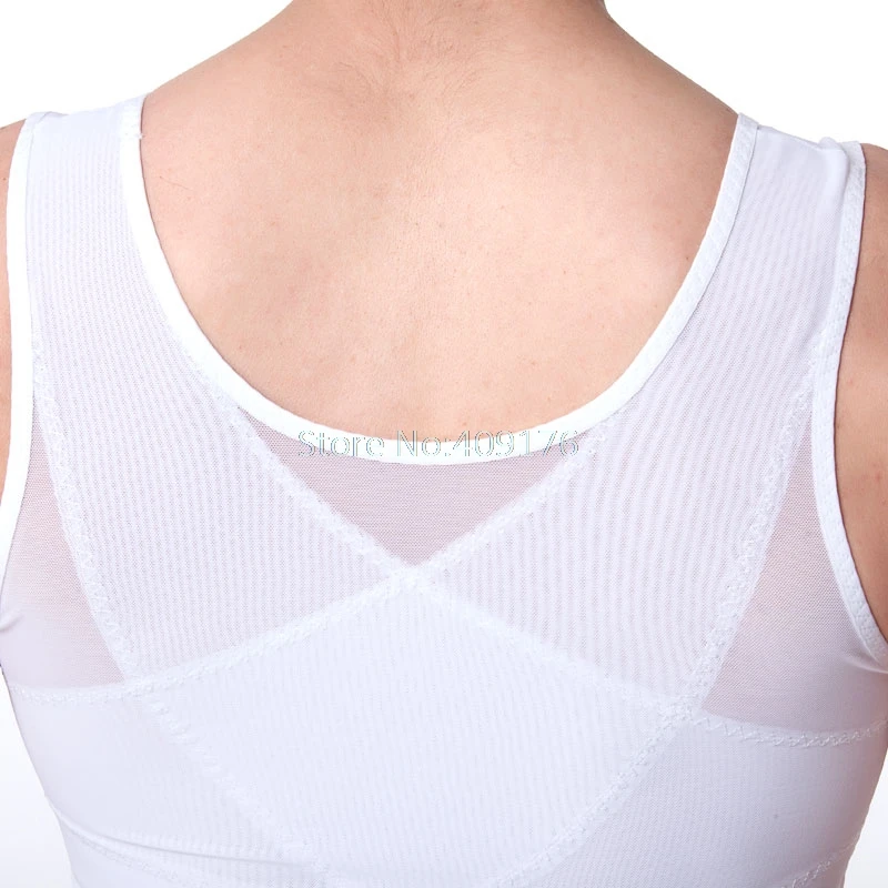 

PRAYGER Vest Slimming Gynecomastia Men Mesh Body Shapers Chest Binder Bodysuits men Tops Sleeveless Waist Trainer Corset