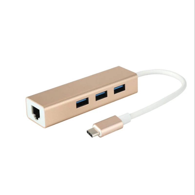Type C to Rj45 adapter USB3.0 hub for laptops 100Mbp/s lan Wired Network Adapter Aluminium alloy shell Shipping free | Электроника