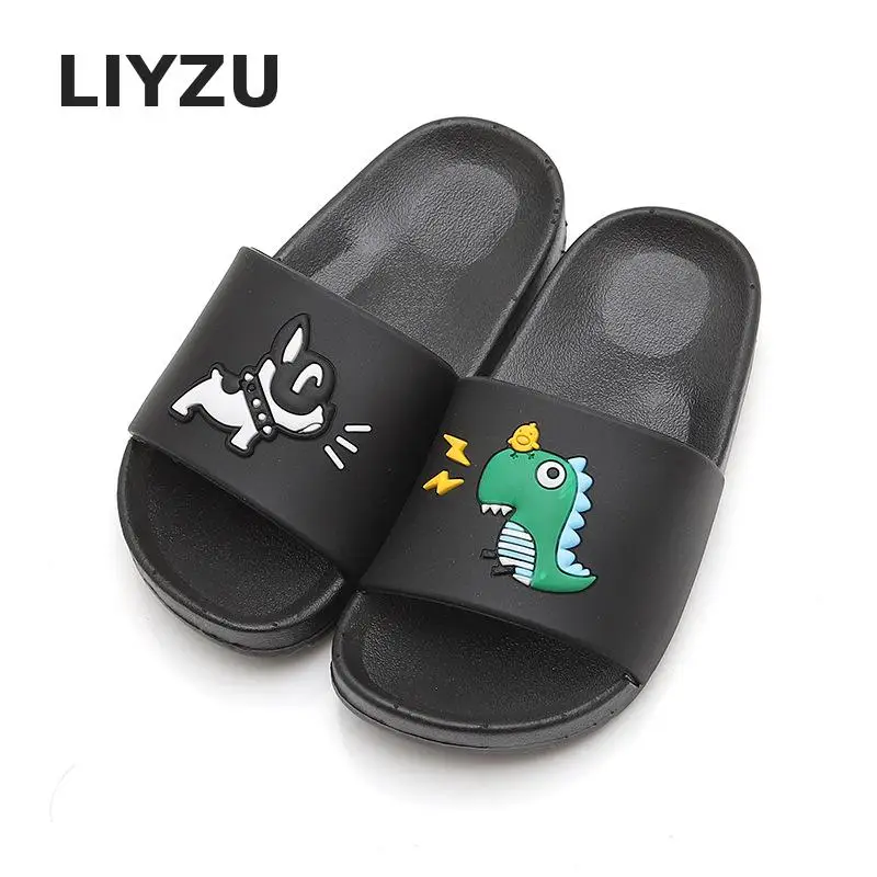 Шлепанцы унисекс для дома мультяшный динозавр щенок летние пляжные сандалии