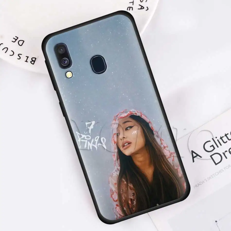 Певица Ариана Гранде силиконовый мягкий чехол для samsung Galaxy A50 A40 A70 A30 A20 A80 A6 A7 A8 плюс A9 черный чехол Coque