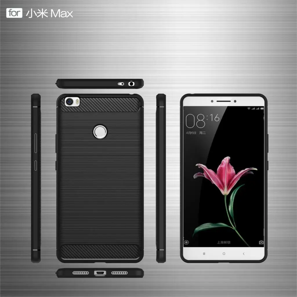 TPU Case for Xiaomi Mi Max 1 Max1 Dual Soft Silicone Carbon Fibe Mobile Phone Cover Hydrogen Mimax Capa |