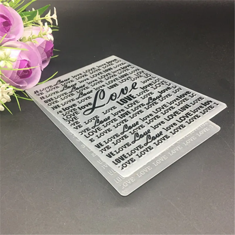 Sweet Love пластиковые папки тиснения шаблон для DIY Записки карты поделок из бумаги подарочная упаковка, украшения