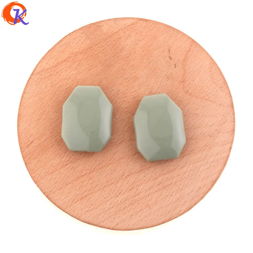 Pea Green Сердечный дизайн 22*30 мм 100 шт аксессуары для ювелирных изделий/Сделай сам/неправильной формы/Акриловые бусины/Изготовление ювелирных изделий/ручная работа/фурнитура для сережек - Цвет: Pea Green