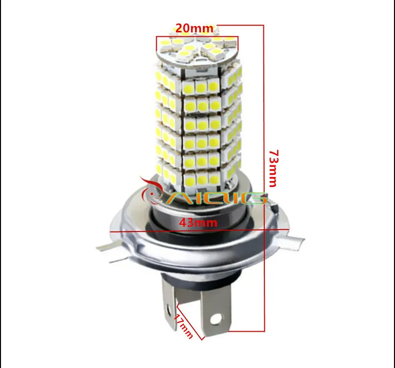 H4 120 SMD чисто белые светодиодсветодиодный противотуманные фары светильник ные