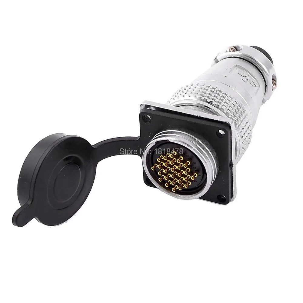 

PLS28-26 Waterproof Rubber Cover 26 Pin Aviation Connector Plug 6A AC 250V