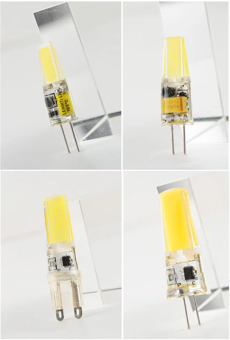 COB Dimmable g4 Светодиодный светильник g9 светодиодный светильник лампа e14 Лампа AC/DC 12 В 220 В 3 Вт 5 Вт 6 Вт светодиодный G4 G9 лампа замена галогенная лампа 1 шт./5 шт