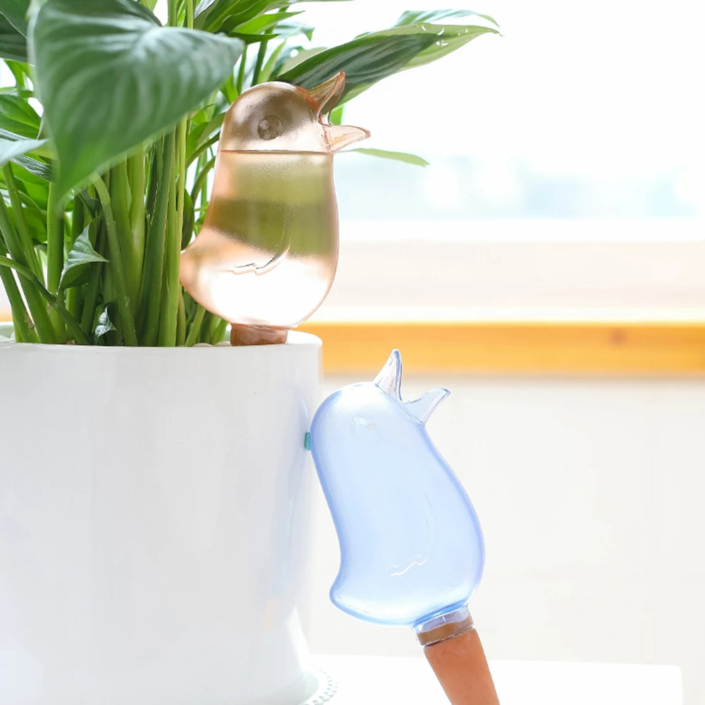 

New Plastic Plant Flower Water Feeders Self Watering Bird Design Plant Watering Device Flower Watering Garden Watering Tool