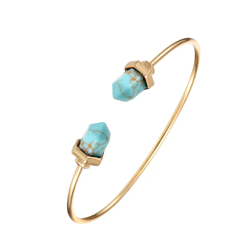 Тигр Тотем 2017 натуральный камень красочные золотой покрытием открытие браслеты