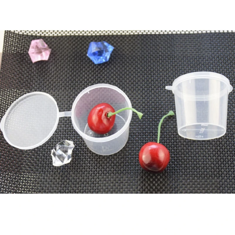 100 шт. пластиковый прозрачный одноразовый горшок для соуса кетчуп Chutney Jello Shot Cup