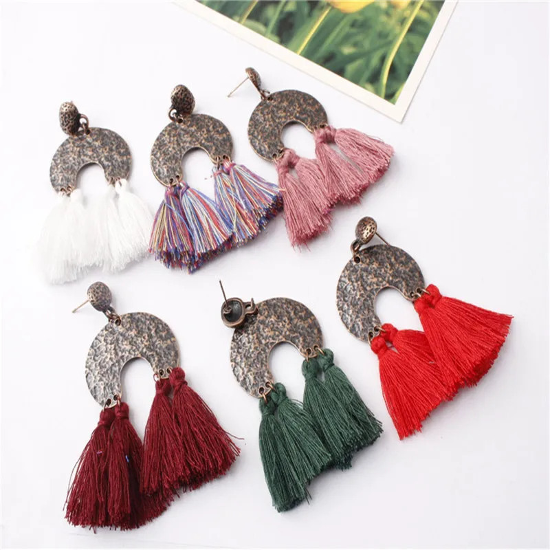 Женские разноцветные Подвесные серьги геометрической формы модные шикарные в