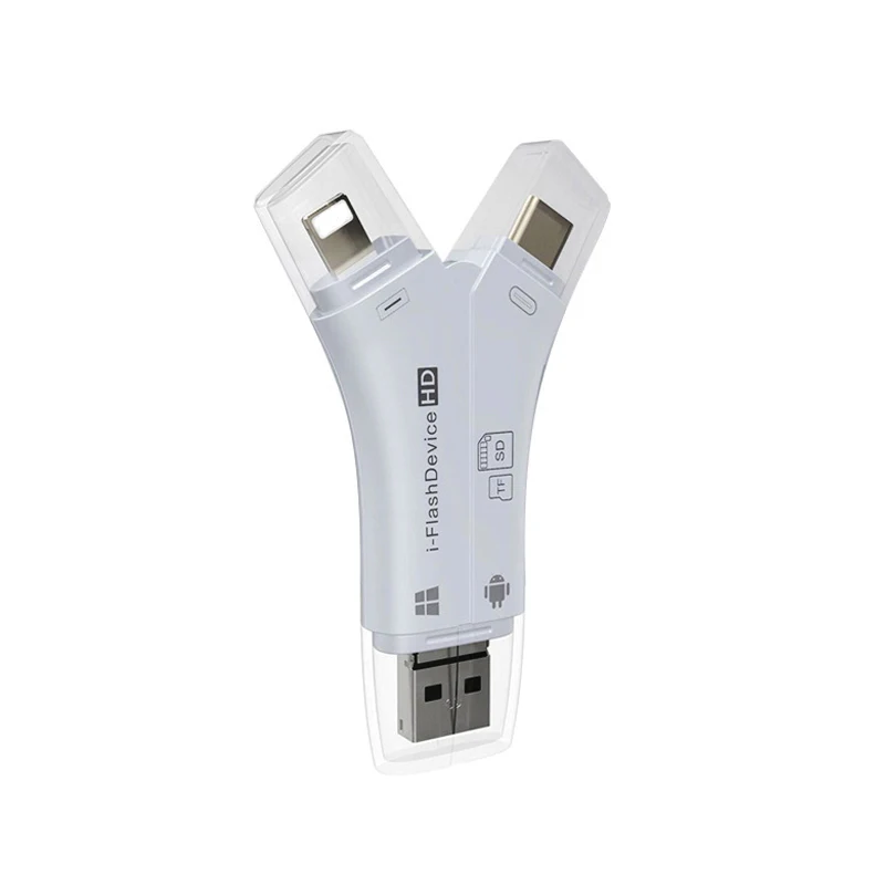 Y образный 4 в 1 Type c/Lightning/Micro USB/USB 2 0 кардридер SD TF для Android iPad/iPhone 7 plus OTG ридер|reader sd|card