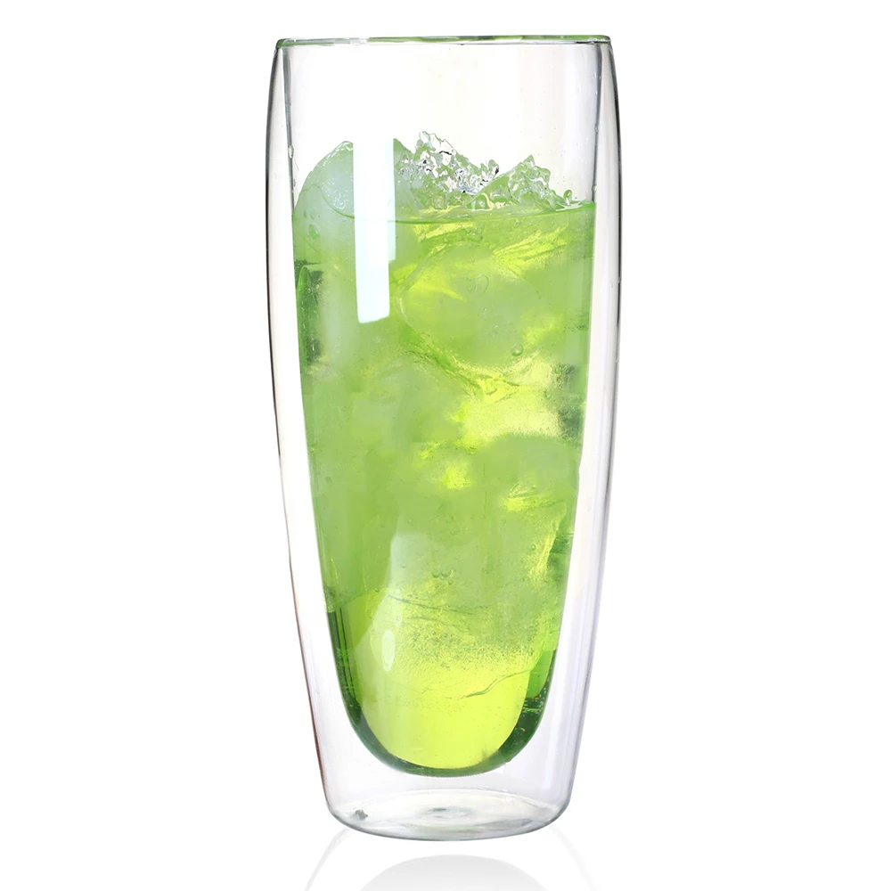 Double Wall Glass Cup 1 Pcs Heat-resistant Beer Glass Coffee Cup Handmade Creative Beer Mug Tea Mugs Transparent Drinkware