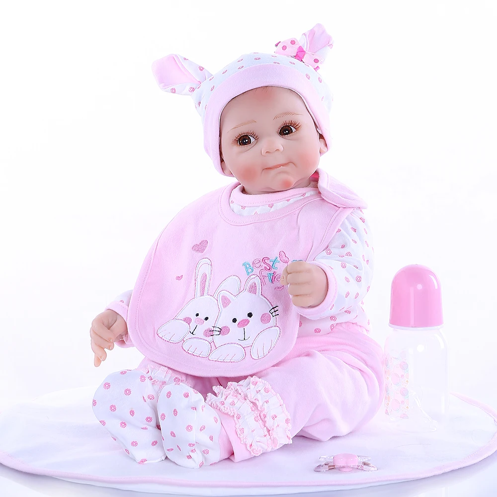 NPK52CM новорожденный милое лицо Реалистичная кукла bebe Кукла reborn baby мягкое прикосновение приятные детские волосы ручной работы высокое качество Коллекционная кукла