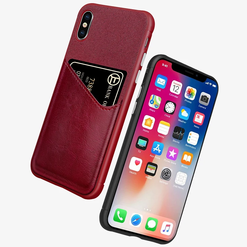 Тканевый чехол-кошелек из искусственной кожи для телефона iPhone 10, 8, 7, 6, 6s Plus XS MAX, XR X, чехол-держатель для кредитных карт, чехол для 8 Plus, 7 Plus